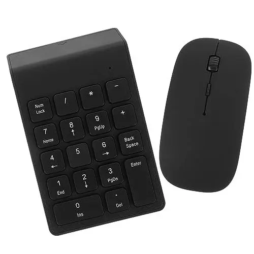 Produktbild: UKCOCO 1 Satz Kabellose Tastatur Tragbare Tastatur Nummernblock Für Laptop Computerversorgung Computerzubehör Zahlentastatur Laptop-zubehör Nummernblock Mit Maus Anzahl Kombination Abs