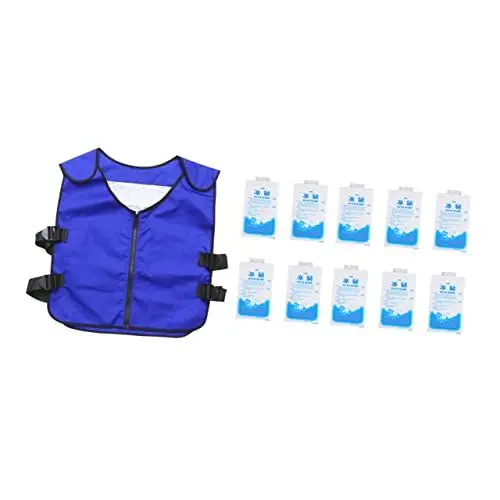 Produktbild: UKCOCO 1 Satz Kühlweste Kalte Weste Eisweste Zum Laufen Hoch Verdunstungskühle Weste Sportliche Coole Weste Eisjacke Eis-shirts Leichte Hemden Für Männer Kleidung Eisbeutel Mann Tc Tuch