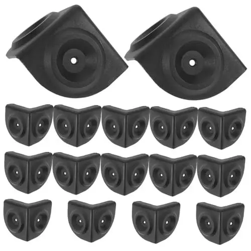 Produktbild: UKCOCO 1 Satz des Soundpakets Eckiger Eckschutz Eckabdeckung Umwickeln Praktischer Kantenschutz Sicherheitseckenschutz Schrankeckenschutz Tischkantenschutz Black Plastik 16st