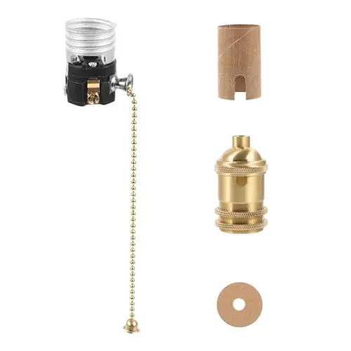 Produktbild: UKCOCO 1 Set Zugkette Leuchte E27-Zugschalter Lampenfassung Deckenleuchte Fassung Zubehör Ersatzteile Für Tisch-Stehlampe Diy-Projekt