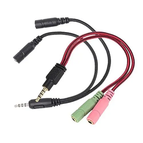 Produktbild: UKCOCO 2St 35mm Adapterkabel USB-C auf Aux Doppelsteckdosen zum Kabel Powerline-Adapter Stecker handykabel Plug kopfhörer Adapter Jumper Wires Patchkabel Telefon Patchkabel-Notizbuch