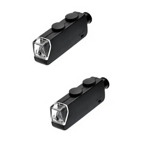 Produktbild: UKCOCO 2stücke Tragbares Lichtmikroskop Für Erwachsene Handheld Mikroskop Zur Schmuckbewertung Und Detailanalyse Schwarz Kompakt Und Leicht Für Unterwegs