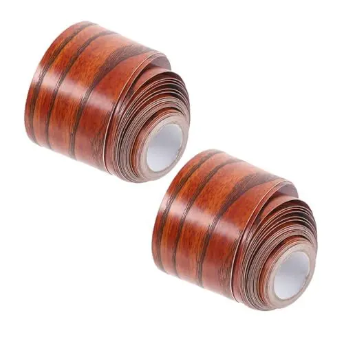 Produktbild: UKCOCO 2 Rollen Sockelleiste Aus Marmor Decken-fußleiste Tapetenbordüre Aus Holz Wandsockel Aus Gummi Tapetenkleber Holzmaserungsband Holztapete Ecksockelleiste Zubehör Boden Pvc