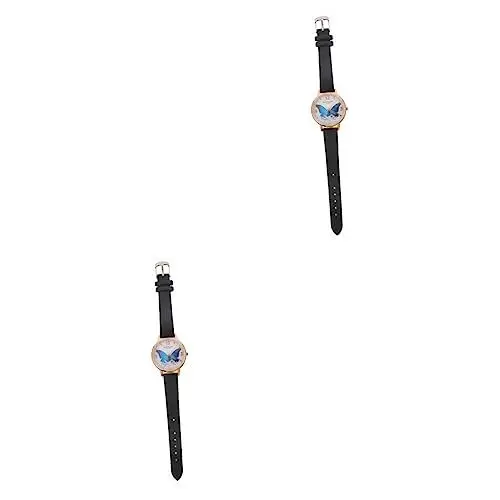 Produktbild: UKCOCO 2 STK Anschauen Armreifen Für Damen Digitales Uhrenarmband Armbanduhr Armband Aus Kristall Diamant-Armband Armband Ansehen Armbänder Für Frauen Kunstleder Wählen Ball Fräulein