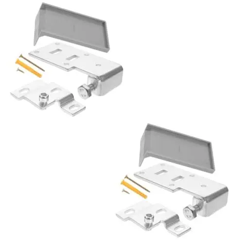 Produktbild: UKCOCO 2 Sätze Badezimmer-aufhänger Wandhalterung Robuster Tv-ständer Ersatzscharniere Für Schränke Regale An Der Wand Montiert Scharniere Für Küchenschränke Eckregal Light Grey Eisen