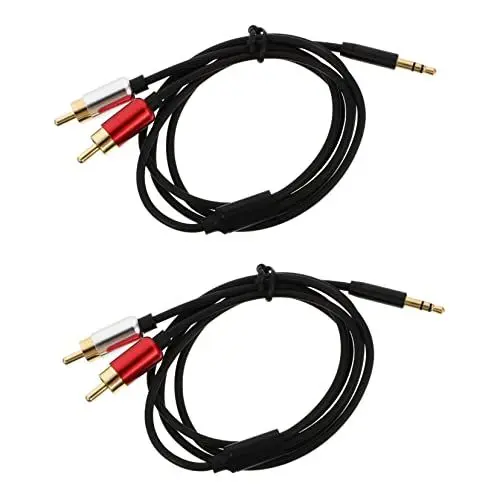 Produktbild: UKCOCO 2 Stück 2 Audioleitung Y Splitterkabel Soundbox-Lautsprecher Jst- Phono-Splitter 1 Kabel Männlich Auf 2 Weiblich Sprecher Weiß Doss-Lautsprecher Plastik Stereo Trompete