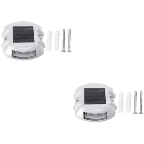 Produktbild: UKCOCO 2 Stück LED Weihnachtswegbeleuchtung LED Wegbeleuchtung Weihnachten Solar Straßenbolzen LED Solar Wegbeleuchtung LED Straßenbolzen Solarlampe Solar Stollen Für Den