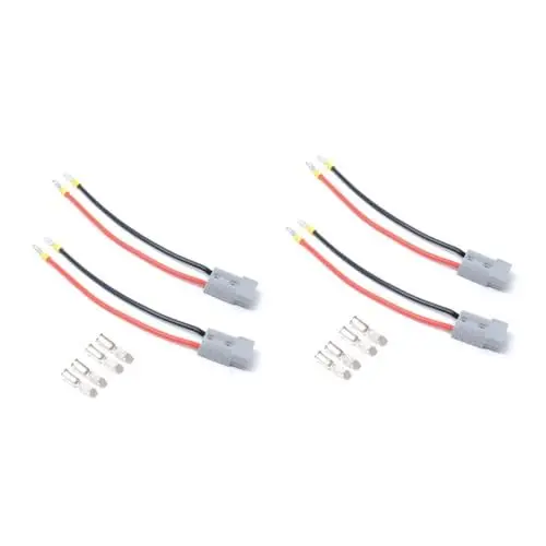 Produktbild: UKCOCO 2 Stück Paar 600 V Schnellanschluss Stromanschlüsse 50 A Für Systeme Kühlschränke Grau Mit 25 Cm Kabel