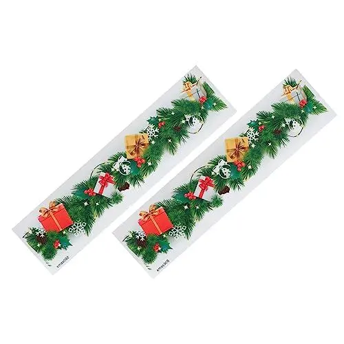 Produktbild: UKCOCO 2 Stück Weihnachtsaufkleber Wiederverwendbare Wandsticker für Fenster Wände Weihnachtsdekoration für Zuhause Xmas Home Sticker