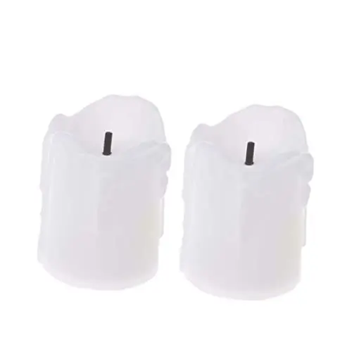 Produktbild: UKCOCO 2st Kerzenhalter Led- Led Teelichter Ferngesteuerte Teelichter Entfernte Kerzen Batterie Der Laterne Kerzenständer Stabkerzen Kerzenlicht Dekorationen Weiß Blinkt