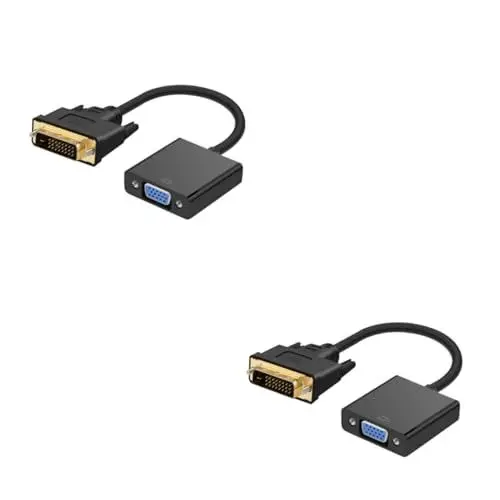 Produktbild: UKCOCO 2st Männlich Zu Weiblich Adapter Videokonverter-adapter Aktiver Dvi-d Zu Vga Adapter Dvi-d Auf Vga Adapterkabel Dvi Stecker Auf Buchse Adapter Dvi-stecker Männer Und Frauen