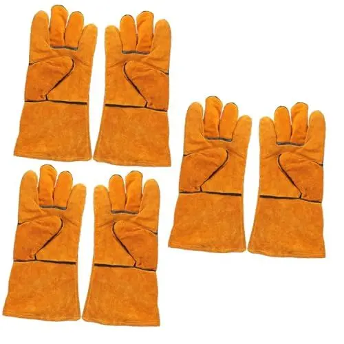 Produktbild: UKCOCO 3 Paare Anti-Verbrühungs-Handschuhe zum Grillen Grillhandschuhe feuerfest Outdoor-Grillhandschuh Backhandschuhe küchenhandschuhe Kochhandschuhe Kochzubehör Schutz Grillwerkzeug