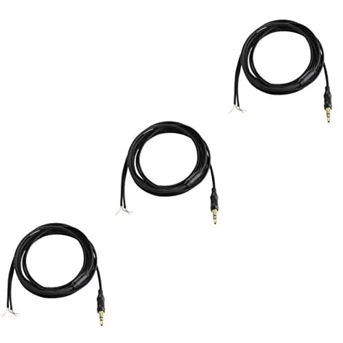 Produktbild: UKCOCO 3 Stück Essential Earphone Tools 5m Schwarzes Kopfhörer-reparaturkabel TPE-Headset-leitungsersatzkabel Für Kopfhörerzubehör