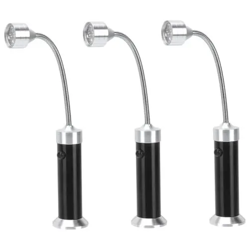 Produktbild: UKCOCO 3 Stk 9LED Grill lampe elektrisch Außengrill Grilllampe Multifunktions-LED-Lampe Grilllicht Schwanenhals Schlauchlichter Werkzeuglicht Arbeitslampe Taschenlampe Aluminiumlegierung
