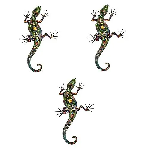 Produktbild: UKCOCO 3 Stück Wandaufkleber Mit Eidechsen-design Selbstklebend Reptilien-wandaufkleber Für Schlafzimmer Und Wohnzimmer Einfach Abziehen Und Aufkleben