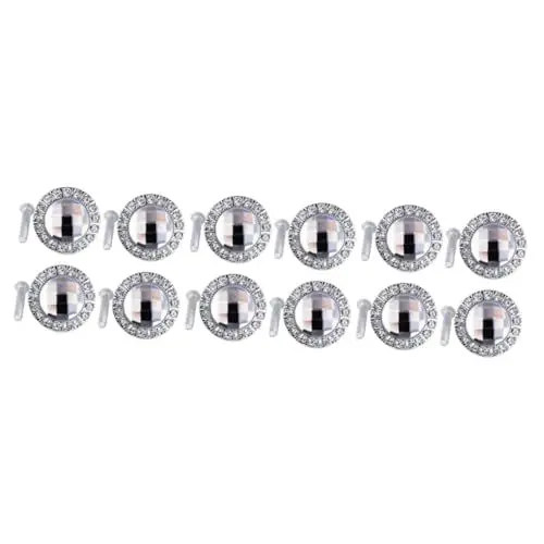 Produktbild: UKCOCO 3 Stück 2 Stück möbel knöpfe ersatzteile für gartenmöbel möbelbeschlag Kristallzubehör Hochwertige Verarbeitung schminktische Glas handhaben Schrank ziehen silberner Kristall Weiß