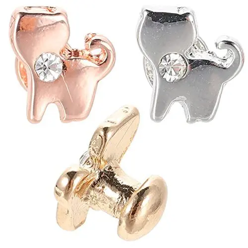Produktbild: UKCOCO 3 Stück dekorative Charms Nägel Nieten Silikon Bänder Uhr Zubehör kompatibel mit Band 38 mm