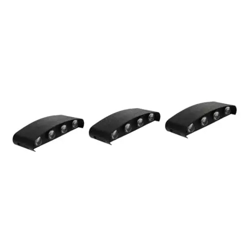 Produktbild: UKCOCO 3st Gebogene Wandleuchte Wandlampe Für Zu Hause Flur Wandleuchte Außenleuchten Led-up-down-wandleuchte An Der Wand Befestigte Wandleuchten Aluminium Up- Und Downlights Doppelkopf