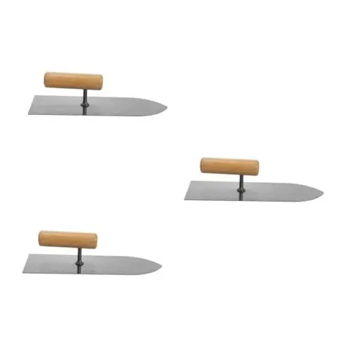 Produktbild: UKCOCO 3st Gipskarton Betonglätter Betonkelle Gipskelle Fliesenwerkzeuge Fliesenkelle Konkrete Werkzeuge Veredelung Von Betonwerkzeugen Kachel-tool Betonbearbeitungswerkzeuge Holz Silver
