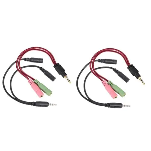 Produktbild: UKCOCO 2sets -in-eins Notebook Telefon Einfache Patchkabel Adapter Für Home Kunststoff Metall 2 Stücke * 2
