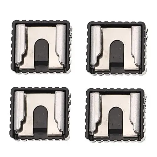 Produktbild: UKCOCO 4 Stück Blitzschuhhalterung Hitzewallungen Adapter Für Blitzstativ Halterung Für Kamera Halterung Für Led-licht Licht Steckdose Halterung Für Blitz Heisser Schuh Montieren Eisen