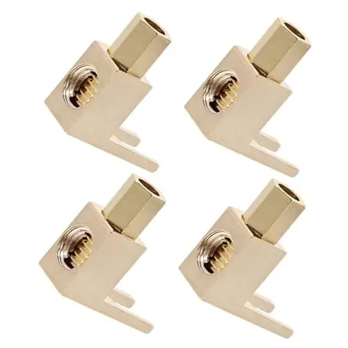 Produktbild: UKCOCO Bananenstecker 4 Stück L-förmige Rechtwinklige Kupferstecker Vergoldung Für Hi-fi-Sound