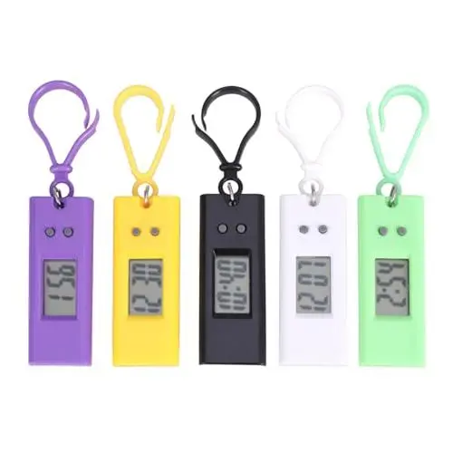 Produktbild: UKCOCO 5 Stück Digitaluhren Für Kinder Rucksack Digitale Taschenuhr Ringuhr Elektronische Taschenuhr Mit Ringuhr Für Herren Ansteckuhr Kleine Taschenuhr Kleine Uhr
