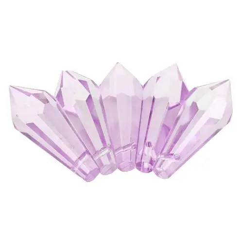 Produktbild: UKCOCO Elegante Kristallprismen- in Tropfenform 5er-pack Kronleuchterperlen Aus Glas für Lampendekor Heimdekor Kronleuchter-zubehör