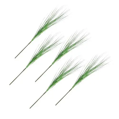 Produktbild: UKCOCO 5 Stück Künstliche Ziergräser Naturgetreue Dekoration für Zuhause Langlebiges Pflegeleichtes Kunstgras Frischem Grün für Jede Geeignet