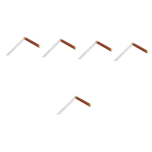 Produktbild: UKCOCO 5st Quadrat Werkzeug Winkelmesser Drehbares Winkellineal Herrscher Zollstock Multi-winkel-messlineal Winkelmessgerät Mehrwinkelsucher Lineal Aus Stahl Rotieren Holz Mahagoni-