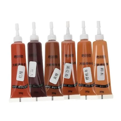 Produktbild: UKCOCO 6-teiliges Möbelreparaturkitt Holzfüllerpaste Bodenkratzer-reparaturpaste Für Kirsche Esche Sandelholz Birnenholz