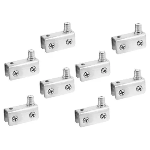 Produktbild: UKCOCO Moderne Scharniere Aus Edelstahl für Glastüren 8 Stück Drehgelenk Aus Metall 7 Mm Glasscharnier Doppeltürscharnier Schwingscharnier für Schränke