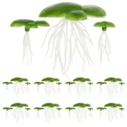 Produktbild: UKCOCO Aquarium Dekoration 2 Packs/ 36PCS Simulierte Wasserlinsen- Pflanze Kunststoff- Wurzelwasserpflanze (grün)