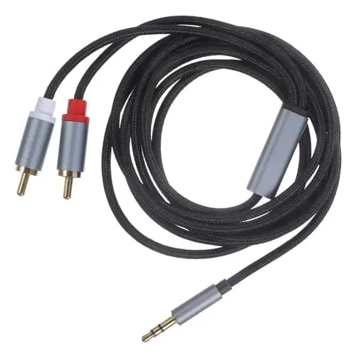 Produktbild: UKCOCO Audio-adapterkabel Media-Player-Kabel 3,5-mm-Kabel Hilfskabel Audio Kabel Tv-Kabel Audiokabel Für Lautsprecher Kabel 2m Videokabel 2m Kabel VCR-Kabel Ballaststoff Fernsehen