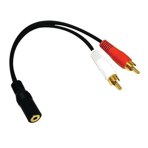 Produktbild: UKCOCO Audiokabel Für Smartphones Vergoldeter Stecker Stereo Weiblich Adapter Von Buchse Auf Stecker Tablet Audiokabel Lautsprecher Audiokabel Stereo-audiokabel Y-förmiges Audiokabel