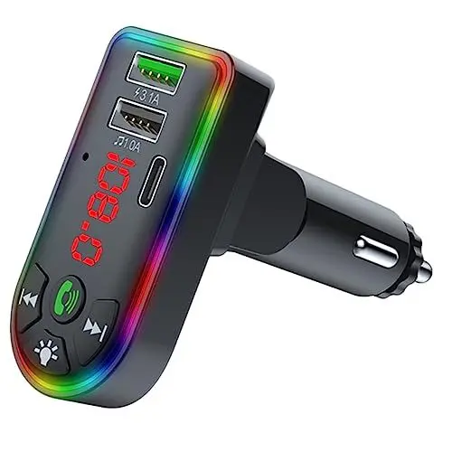 Produktbild: UKCOCO Auto Mp3 Player Kit Auto USB Adapter Auto WLAN Adapter Funksender Auto WLAN Auto Audio Stereo Auto Zubehör Ladegerät Adapter Elektronischer Stecker Radio F2