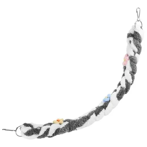 Produktbild: UKCOCO Eichhörnchen-Kletterseilspielzeug Spielzeugratte Rattenspielzeug Hamsterübung Hamsterbrücke Reptilienseil Kletterseilspielzeug für Hamster Papageienbarsch Baumwolle Grau