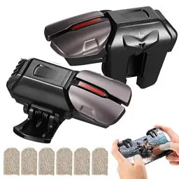 Produktbild: UKCOCO Fingerschutz-Set Für Mobile Game-Trigger: Mobiler Game-Controller Mit 6 Triggern Kompatibel Mit Ios/Telefon 1 Paar Game-Trigger + 3 Paar Fingerhandschuhe