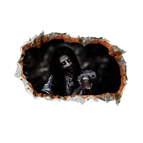 Produktbild: UKCOCO Halloween-Wandtattoos Halloween Party Dekoration Halloween Wandtattoo D Wandaufkleber Halloween-Wanddekoration gruseliger Wandaufkleber Türaufkleber Loch tür aufkleber schmücken 3d