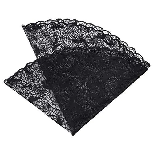 Produktbild: UKCOCO Halloween Tischdecke - Runde Spitze Tischdecke Halloween Schwarze Spitze Spinnennetz Tischdecke für Halloween Dekoration