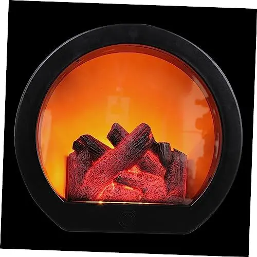 Produktbild: UKCOCO Holzkohle-kaminlichter Geführte Kaminlaterne Led- Dekorative Kaminlaternen Laternen Für Kaminfeuer Desktop-licht Lampenschmuck Festival-licht- Requisiten Abs Flamme