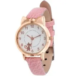 Produktbild: UKCOCO Kinder Uhren Nette Katze Design Quarz Handgelenk Uhren Lederband Analog Quarz Armbanduhr für Mädchen Studenten