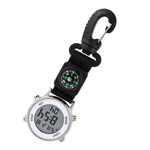 Produktbild: UKCOCO Multifunktions-wanduhr Digitaluhr Rucksack-zubehör Taschenuhr Schlüsselanhänger Uhr Backpacking-Uhr Clip-Uhr Reisen Zinklegierung Hängend Bergsteigeruhr