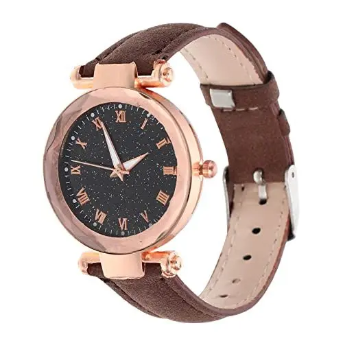 Produktbild: UKCOCO Quarz Damenuhren Modeuhren Für Damen Lederuhr Für Damen Frauen Verstellbare Uhr Verstellbare Lederuhr Damen Gürteluhr Armbanduhr Für Damen Anschauen Edelstahl Rom Mädchen
