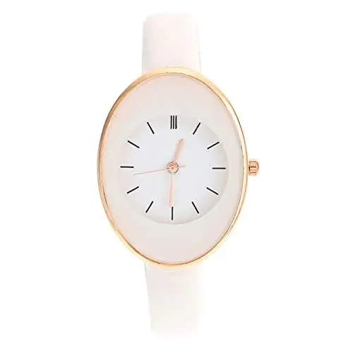 Produktbild: UKCOCO Quarzuhr Für Damen Damenarmbanduhren Schauen Zu Damenuhren Dekorative Mädchenuhr Uhr Mit Lederarmband Für Damen Weiß Fräulein Uhrkette Gehäusematerial: Legierung Einstellbar