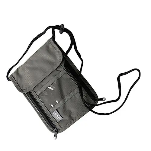 Produktbild: UKCOCO Reisebrieftasche Grau wasserdichte Reisepasshülle Mit Kreditkartenetui Umhängetasche Und Handytasche Ideal Für Die Ganze Familie Tragbare Und Transparente Tasche Für Sichere