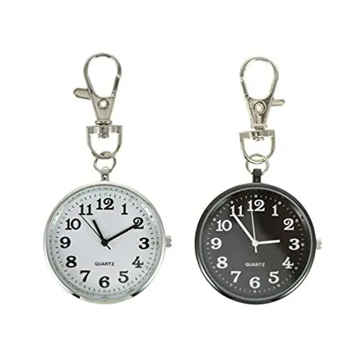 Produktbild: UKCOCO Schlüsselanhänger 2st Prüfungsformular Für Krankenpfleger Taschenuhr Anstecknadel Uhr Bewegung Krankenschwestern Beobachten Clip Zubehör Damen Legierung Hängend Handtasche
