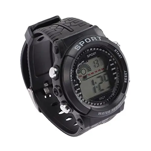 Produktbild: UKCOCO Sportuhr Männer Militäruhr Countdown-Uhr Herrenuhren Alarmmodus Uhr Herrenarmbanduhr Uhr Mit Großem Bildschirm Herren Armbanduhren Led Uhr Schmücken Digital Student Pu-Kunststoff