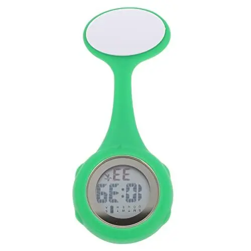 Produktbild: UKCOCO Uhr Taschenuhr Schwesternuhr Krankenschwesteruhr Damen Digital Quarzwerk Uhr Ansteckuhr Krankenpfleger Pflege Pulsuhr Silikon Hülle Uhr für Ärzte Krankenschwestern