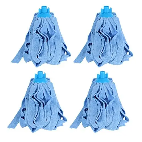 Produktbild: UKCOCO Wischmop Ersatzkopf Mop- Ersatzköpfe Mikrofaser MOP: 4Pcs Nachfülls Baumwolle Mop- Staubwaschen Wischmop- Handfreisetzung Bodenreinigungswerkzeuge Waschbare Waschköpfe